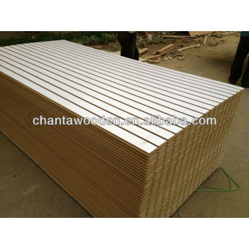 Melamine slotted mdf wall board with aluminum bar